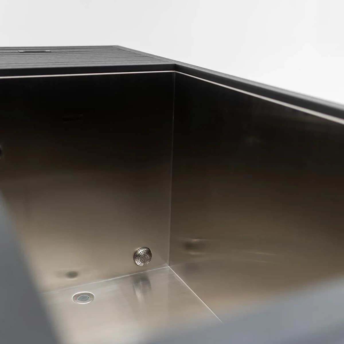 Angled view inside the Original stainless-steel basin