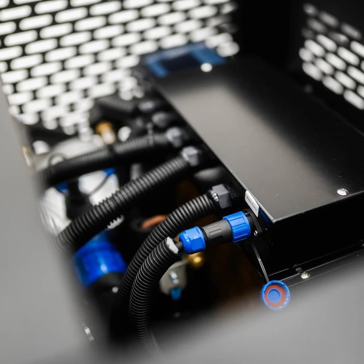 Detail of the Original cold plunge integrated chiller components