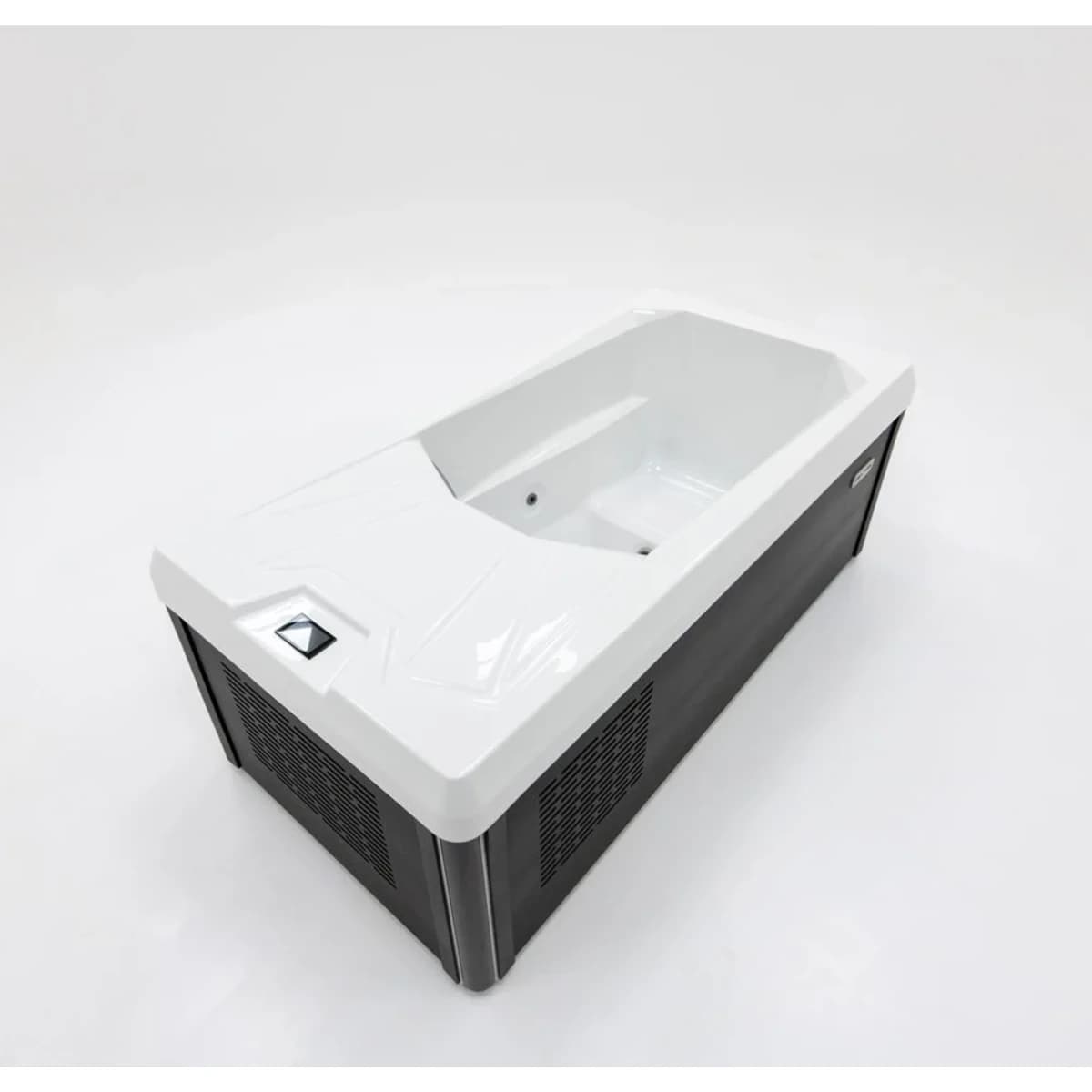 Angled view of the open Chill Tubs Pro against a white backdrop
