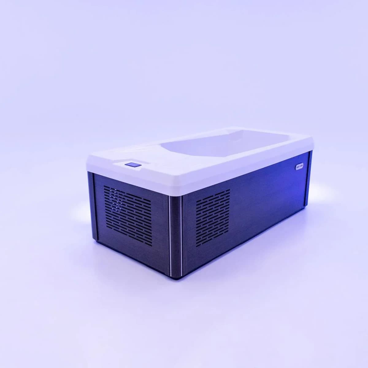 Chill Tubs Pro with blue-lit corners in a studio