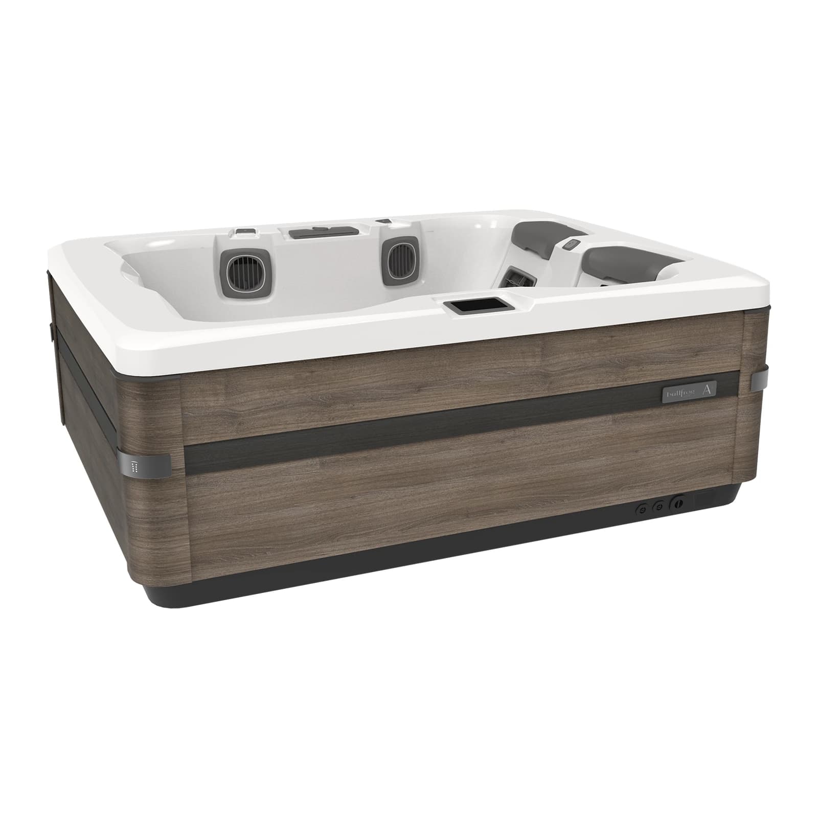 Bullfrog Spas A5D hot tub, official three-quarter product view on a white background