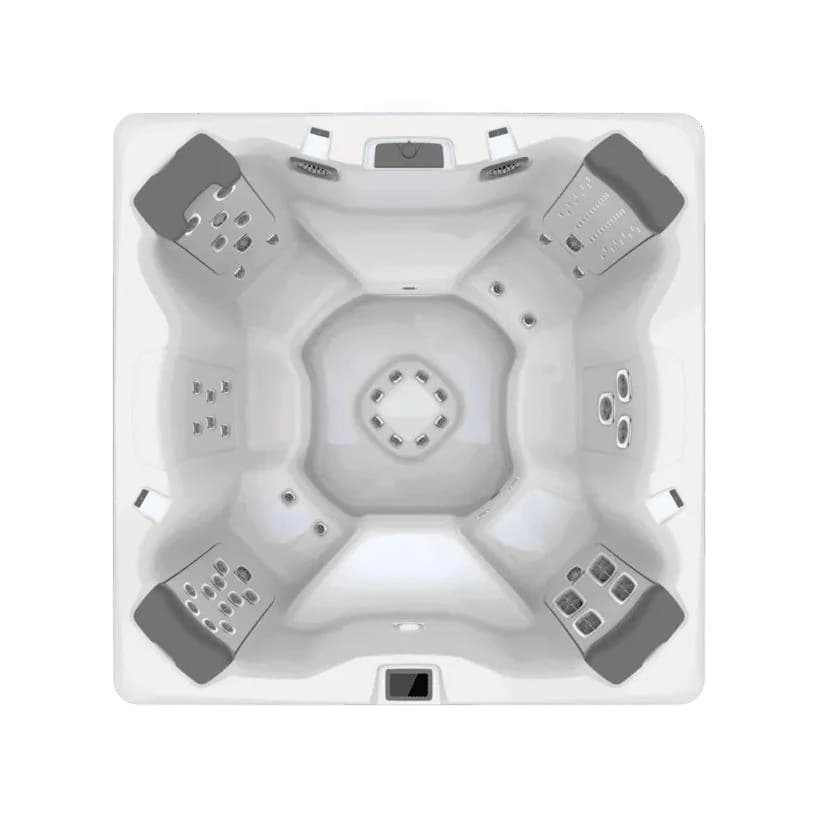 Bullfrog Spas A8 Special Edition, empty top-down view showing the interior and jets on a white background
