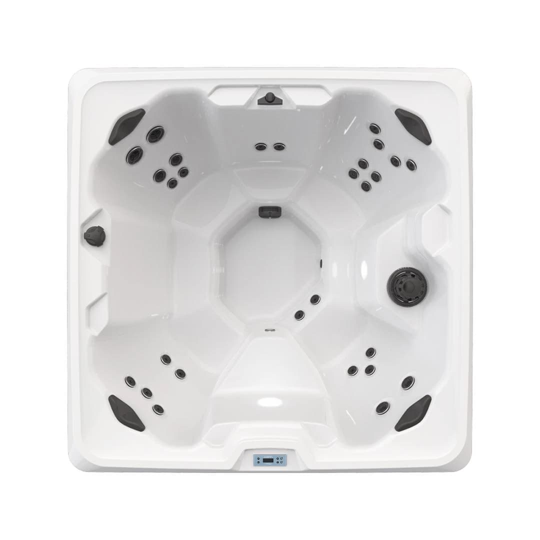Bullfrog Spas Calm 6, empty top-down view showing the interior and jets on a white background