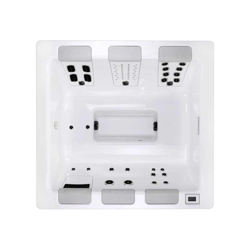 Bullfrog Spas STIL7 hot tub, official overhead product view on a white background