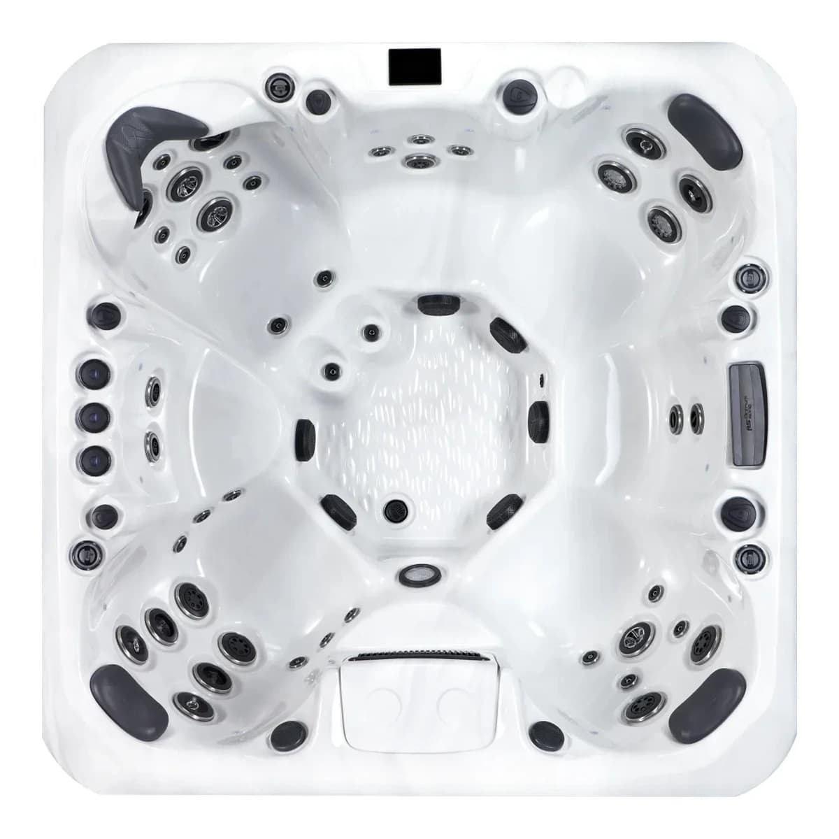 Platinum Spas Colombo Hot Tub, empty top-down view showing the interior and jets on a white background