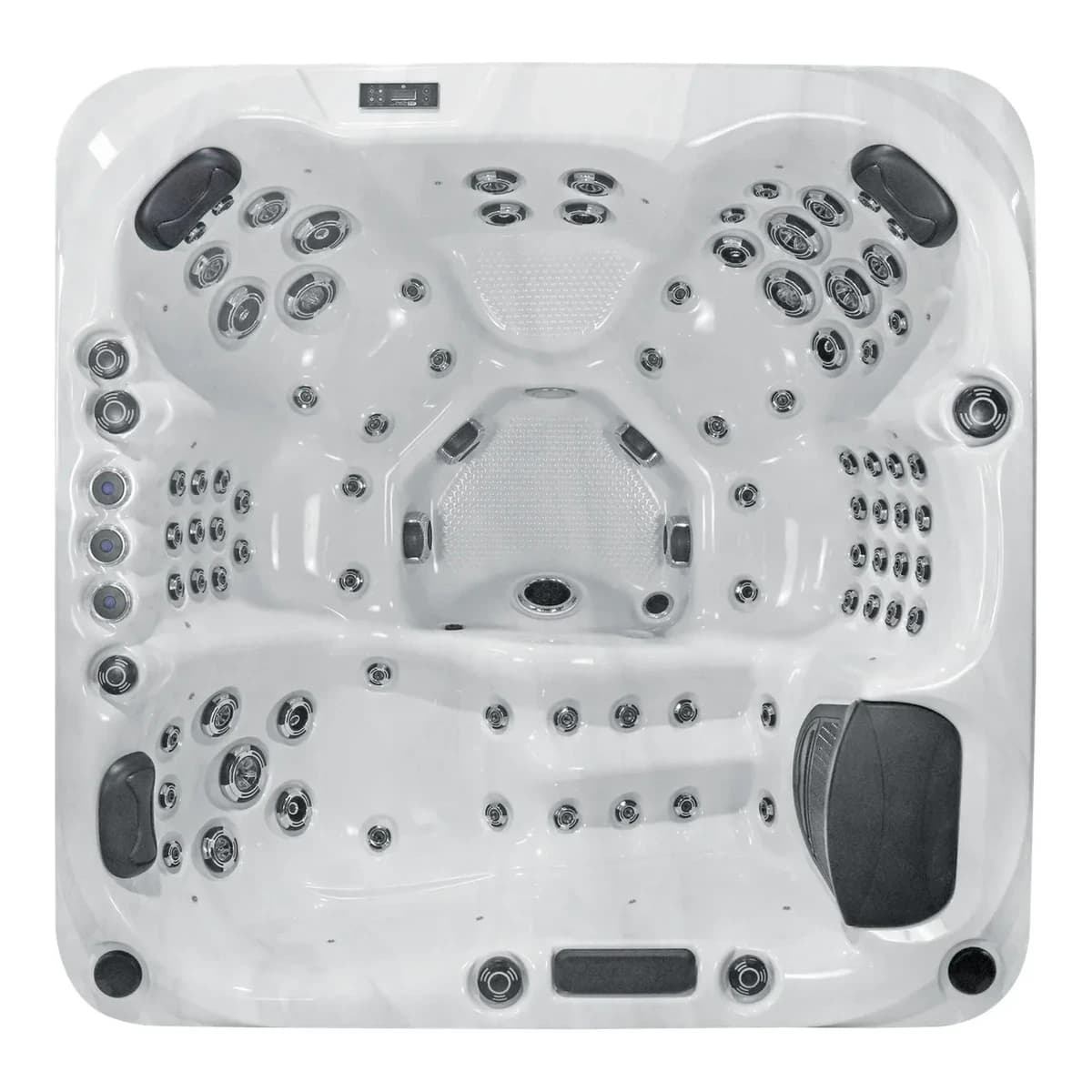 Platinum Spas Palma Hot Tub, empty top-down view showing the interior and jets on a white background