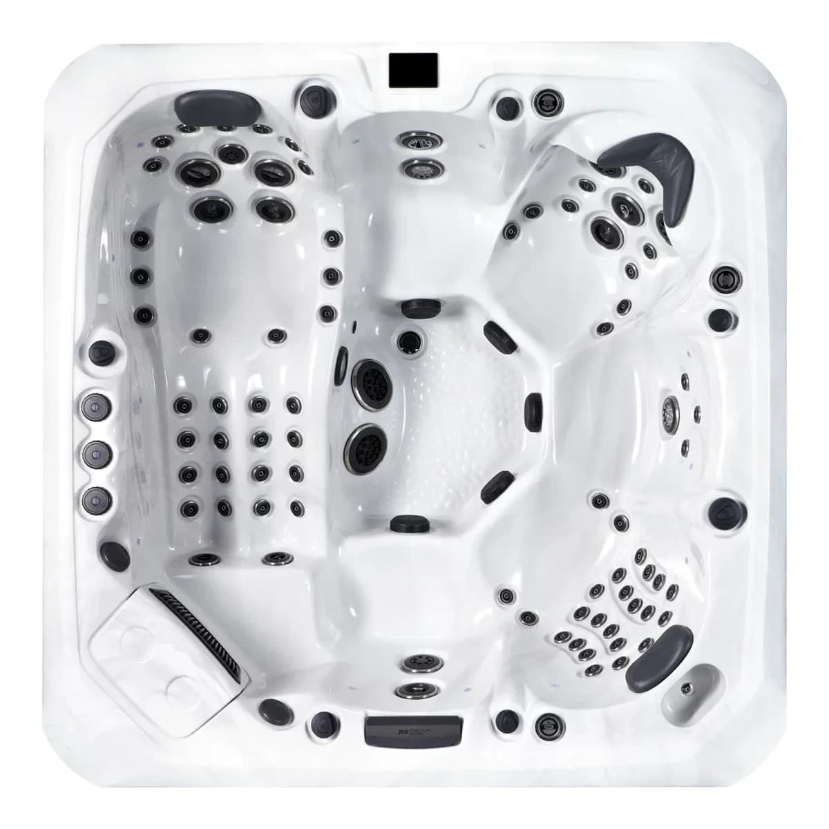 Platinum Spas Tokyo Hot Tub, empty top-down view showing the interior and jets on a white background