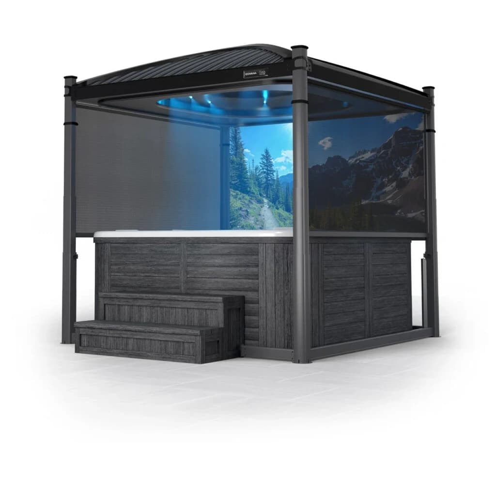 Covana Oasis Midnight Edition automated spa cover, official product view on a white background