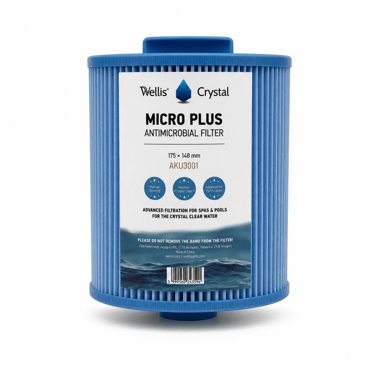 Wellis Crystal Micro Plus OEM Antimicrobial Spa Filter โ AKU3001