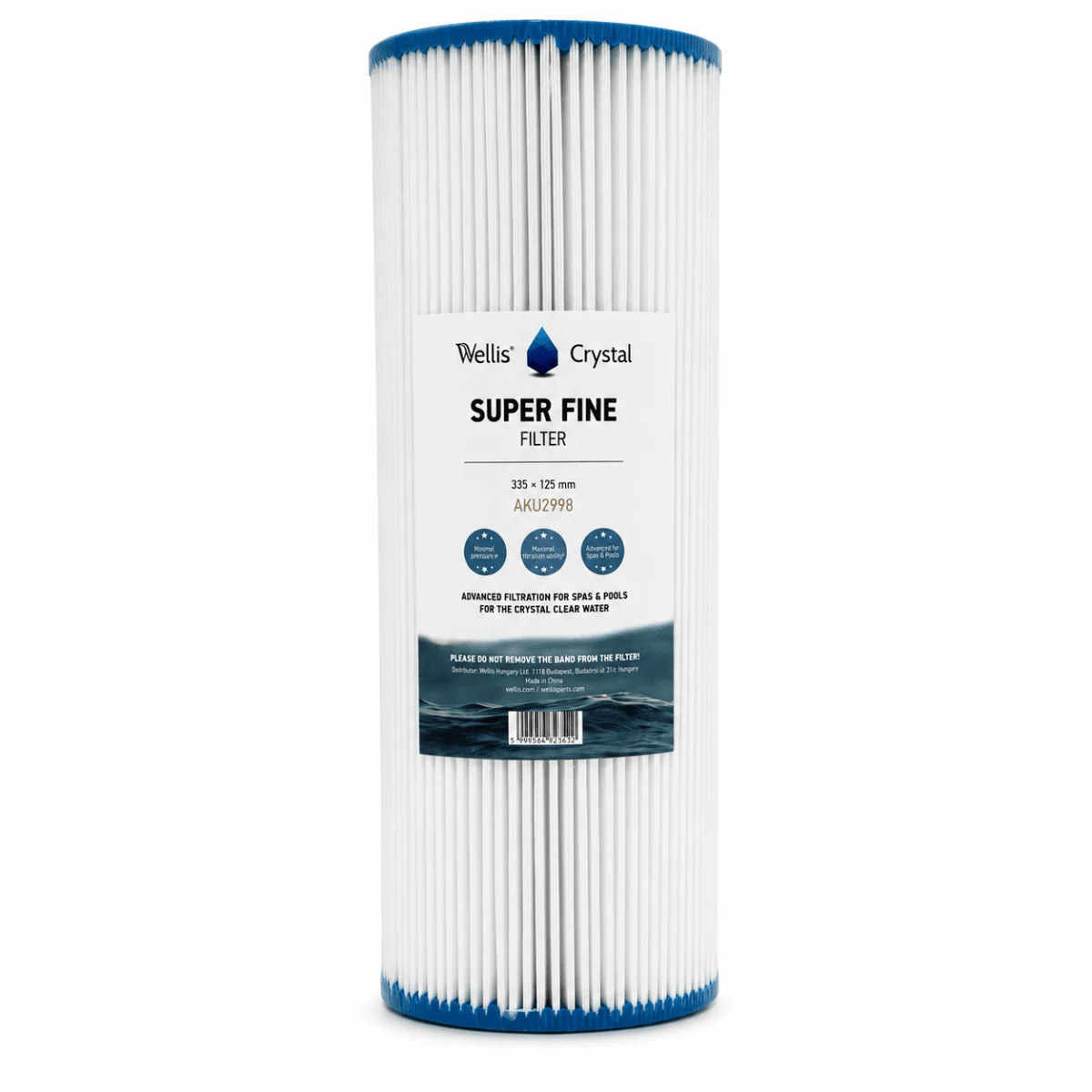 Wellis Crystal Super Fine OEM Spa Filter – 50 Sq. Ft. – AKU2998