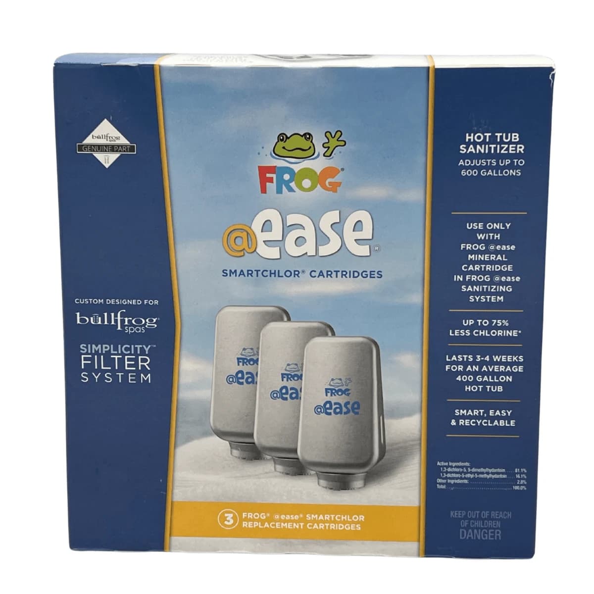 Bullfrog Spas Simplicity Regular Size SmartChlor Replacement Cartridges – 3-Pack