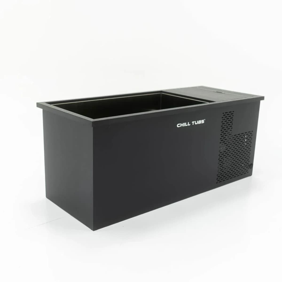 Original cold plunge with open stainless-steel basin on a white background