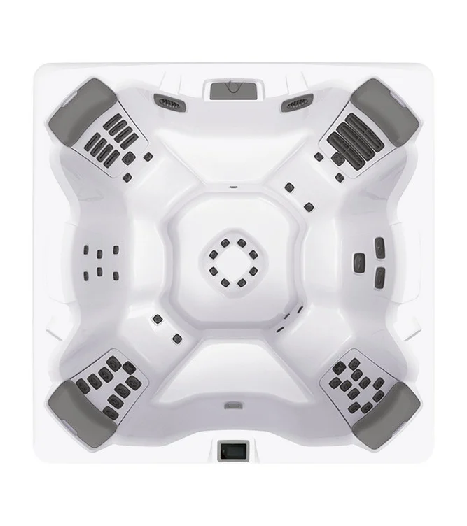 Bullfrog A8 viewed from above, showing its eight-seat interior without a lounger