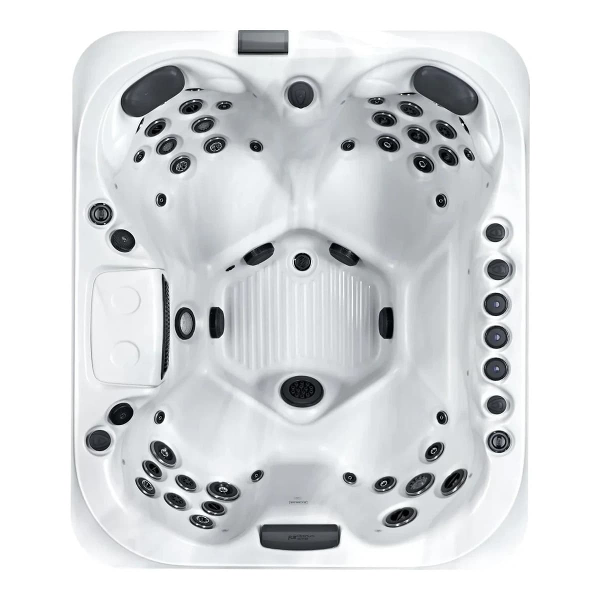 Platinum Spas Capri Hot Tub, empty top-down view showing the interior and jets on a white background