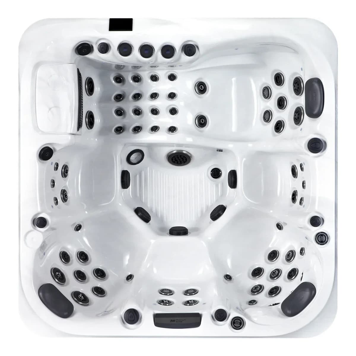 Platinum Spas Florence Hot Tub, empty top-down view showing the interior and jets on a white background