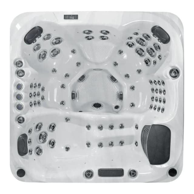 Platinum Spas Palma Hot Tub, empty top-down view showing the interior and jets on a white background