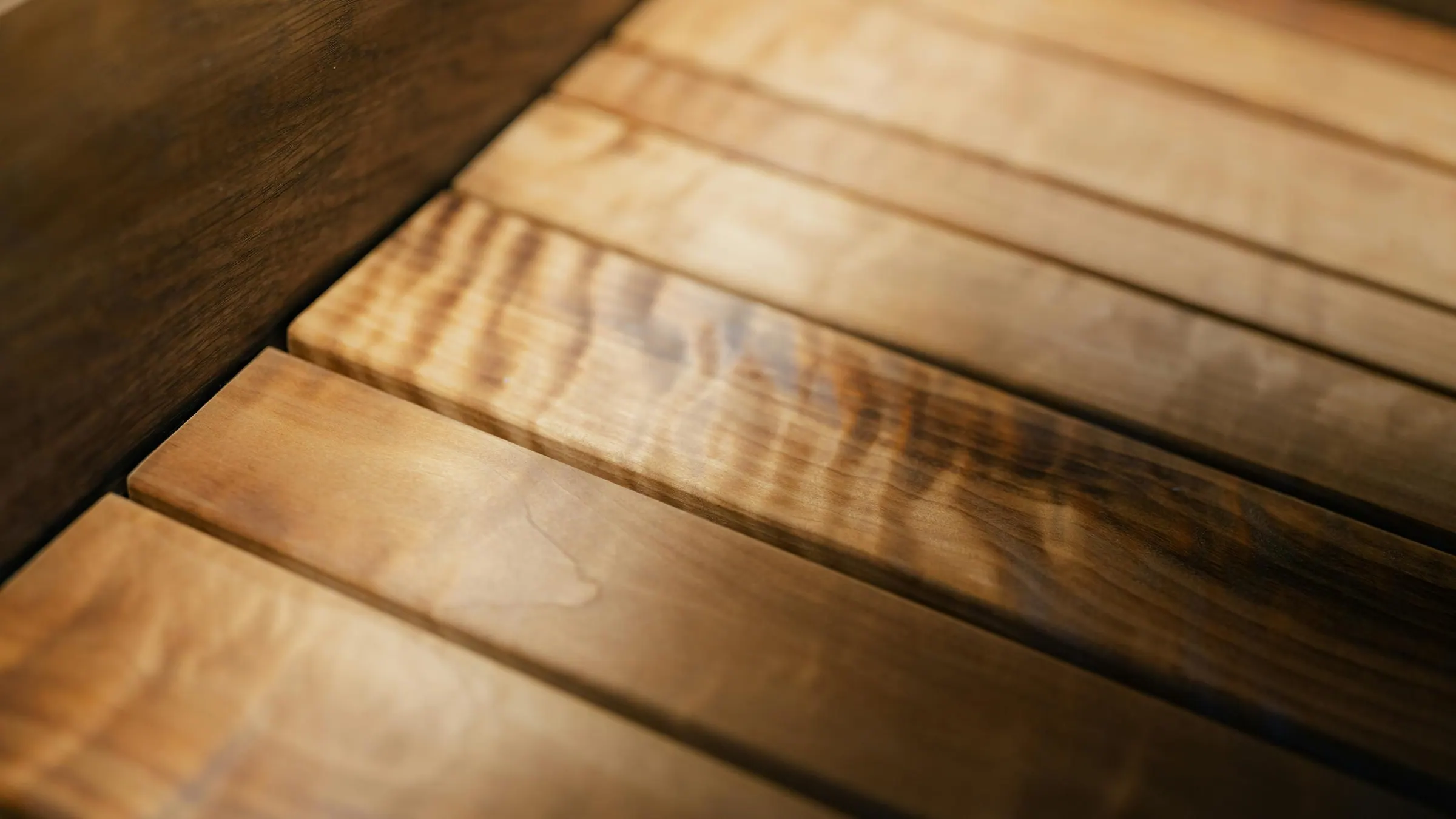 Thermo-aspen bench and backrest inside a Hekla sauna
