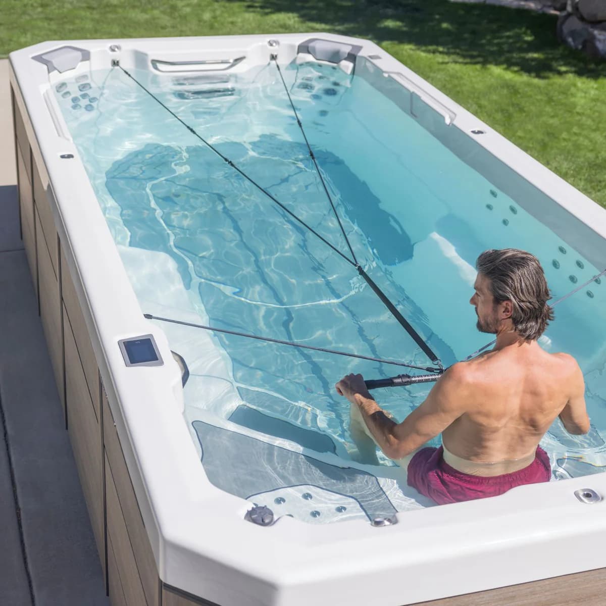 Bullfrog Spas Swim Series used for resistance exercise