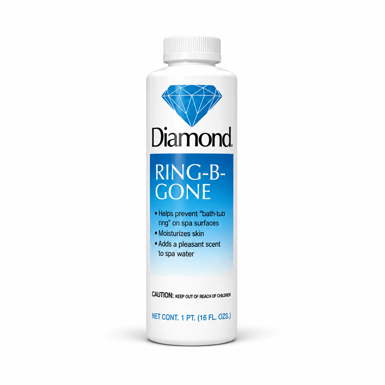 Diamond Ring-B-Gone – Spa Waterline Ring Preventative (16 oz.) in a reference-based studio illustration