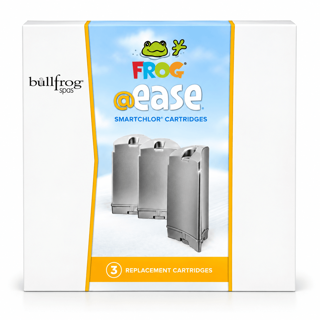 Bullfrog Spas Classic SmartChlor Replacement Cartridges – 3 Pack in a reference-based product illustration