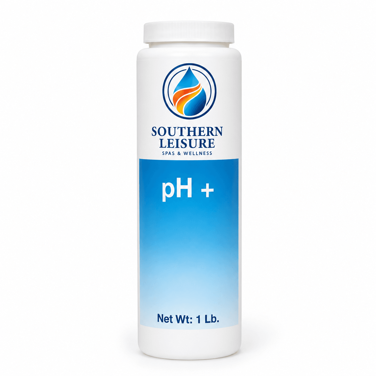 Southern Leisure pH+ for Spas – 1 lb in a reference-based studio illustration