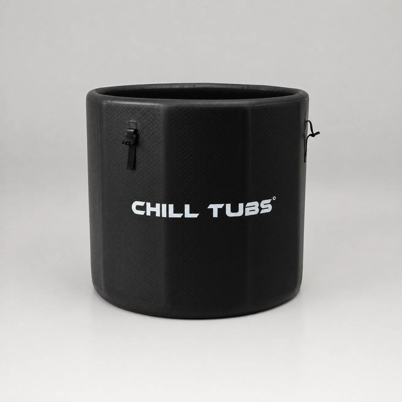 Chill Tubs Essential Pod shown open in a softly lit neutral studio.